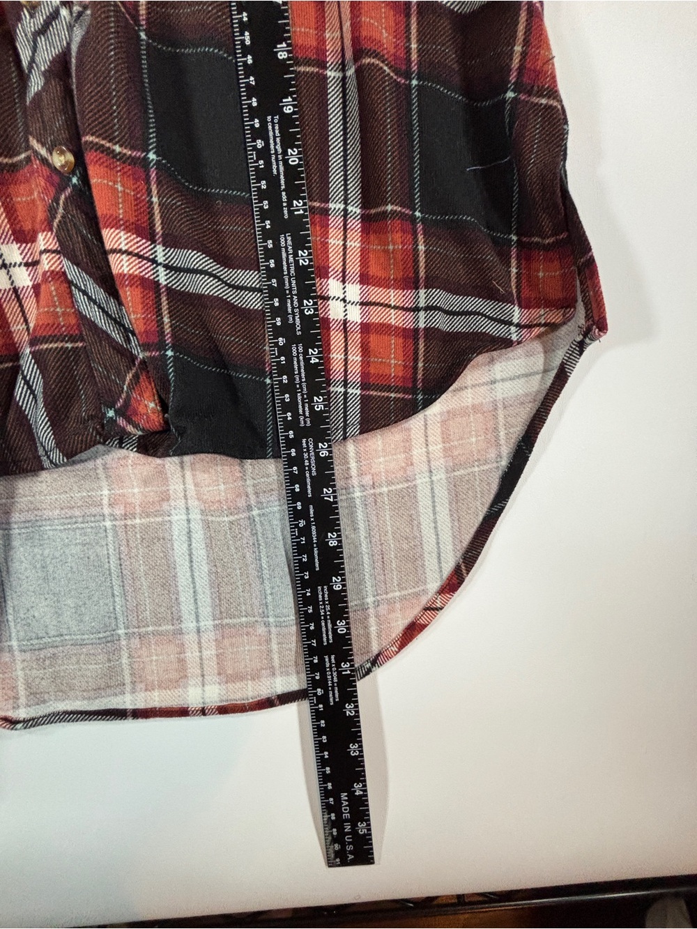 Eden & Olivia Soft Plaid Button Up Flannel Shirt Women’s XL Brown Buffalo Check - Picture 8 of 10